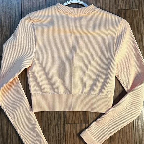 LUNE ACTIVE Rib Crop Long Sleeve Melange size small - Picture 7 of 7